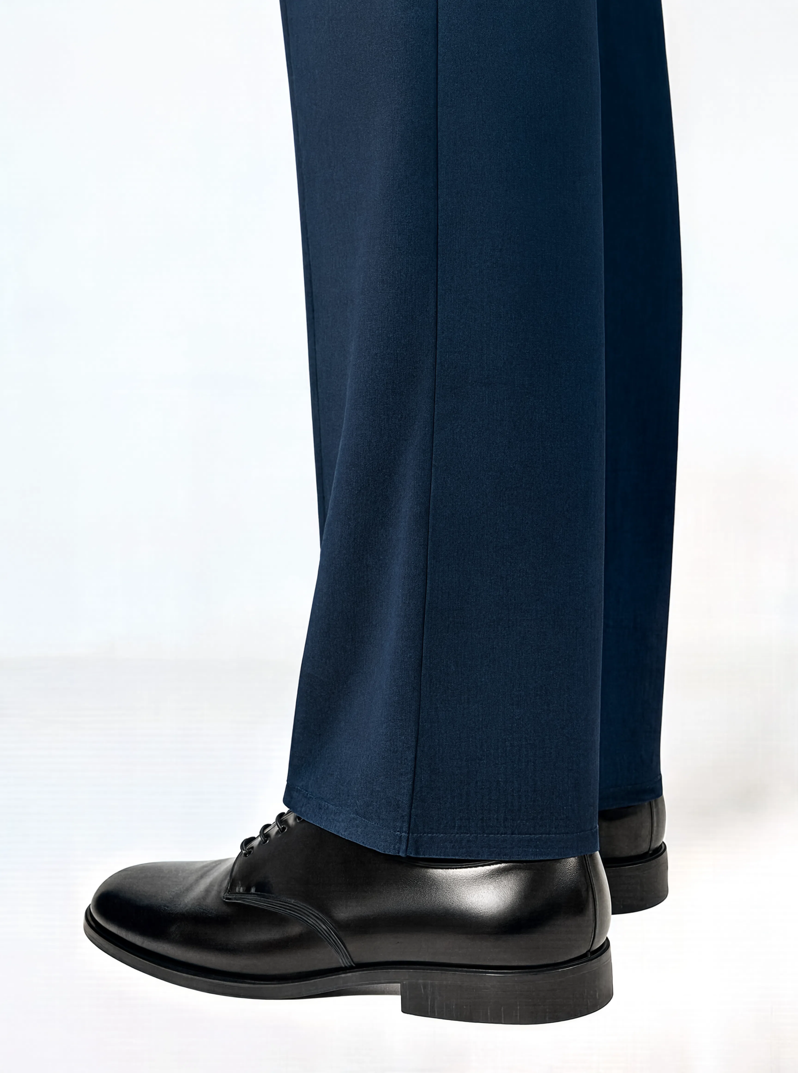 navy trousers pose 6 hem detail navy trousers pose 6 hem detail