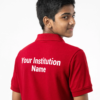 Premium Crimson Red School Uniform Polo T Shirt Manufacturer India