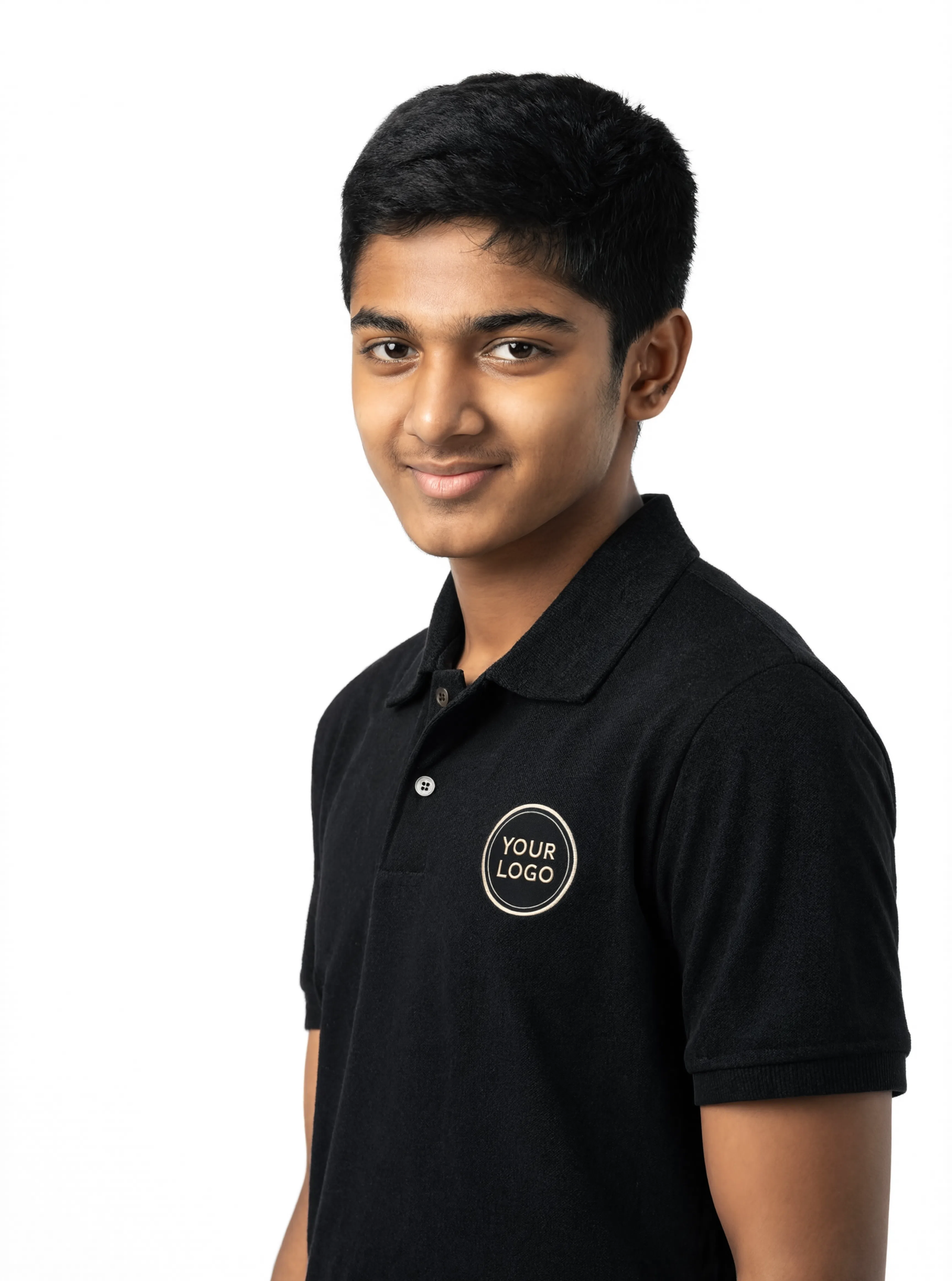 dark jet black 30 logo showcase Premium Dark Jet Black School Uniform Polo T Shirt Manufacturer India