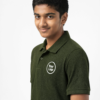 Premium Dark Olive Green School Uniform Polo T Shirt Manufacturer India