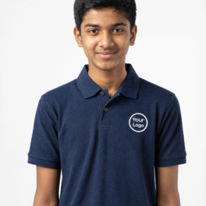 Premium Navy Blue School Uniform Polo T Shirt Manufacturer India