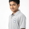 Premium Silver Grey School Uniform Polo T Shirt Manufacturer India
