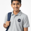 Premium Silver Grey School Uniform Polo T Shirt Manufacturer India