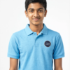 Premium Sky Blue School Uniform Polo T Shirt Manufacturer India