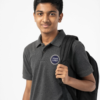 Premium Slate Grey School Uniform Polo T Shirt Manufacturer India