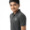Premium Dark Charcoal Grey School Uniform Polo T Shirt Manufacturer India