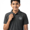 Premium Dark Charcoal Grey School Uniform Polo T Shirt Manufacturer India