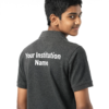 Premium Dark Charcoal Grey School Uniform Polo T Shirt Manufacturer India