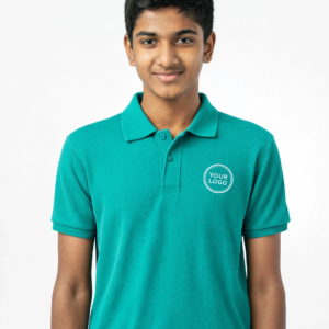 Premium Teal Green School Uniform Polo T Shirt Manufacturer India