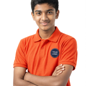 Premium Vibrant Orange School Uniform Polo T Shirt Manufacturer India
