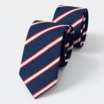 school tie draped s curve