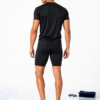 Men's Competitive Swimwear - Three-Quarter View Showing Streamlined Cut