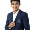 Navy Blue School Uniform Blazer for Students - Lapel and Button Detail