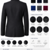 Premium Corporate Blazer - Customization Options Rear