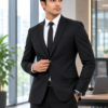 Premium Corporate Blazer - Three-Quarter Angle Demonstrating Lapel and Pocket Finish