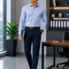 Premium Corporate Formal Trousers - Front View on Corporate Model with Formal Shirt