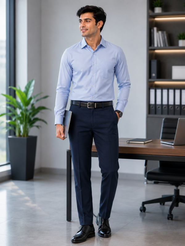 Premium Corporate Formal Trousers - Custom Office Uniform Pant Front Product Shot