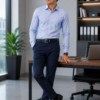 Premium Corporate Formal Trousers - Rear View Showing Pockets and Waistband Finishing