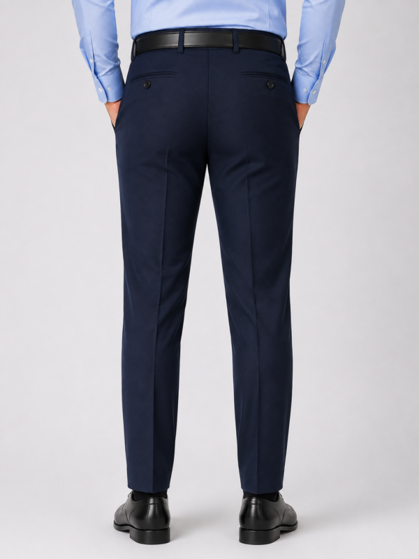 Premium Corporate Formal Trousers - Straight Rear Back View