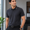 Premium Corporate Polo T-Shirt - Professional Office Portrait on Model
