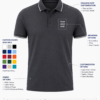 Premium Corporate Polo T-Shirt - Customization Infographic and Features