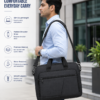 Premium Office Laptop Bag - Close Up Metal Hardware and Premium Fabric Texture