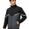 Premium Running Jacket for Men - Front Three-Quarter View on Athletic Model
