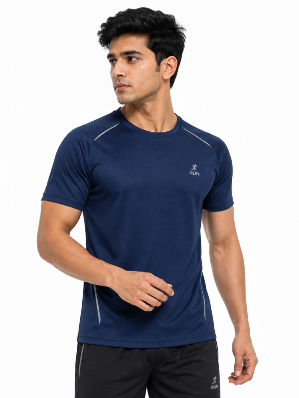 Premium Running T-Shirt for Men and Students - Athletic Fit on Model