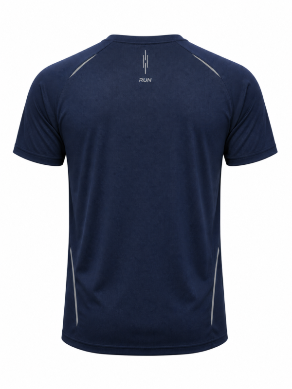 Premium Running T-Shirt for Men and Students - Rear View Showing Breathable Construction