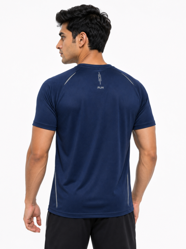 Premium Running T-Shirt for Men and Students - Side Angle and Detailing