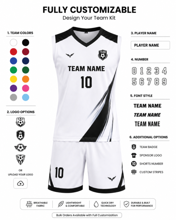 Premium School Football Kit Jersey and Shorts Set Lifestyle View