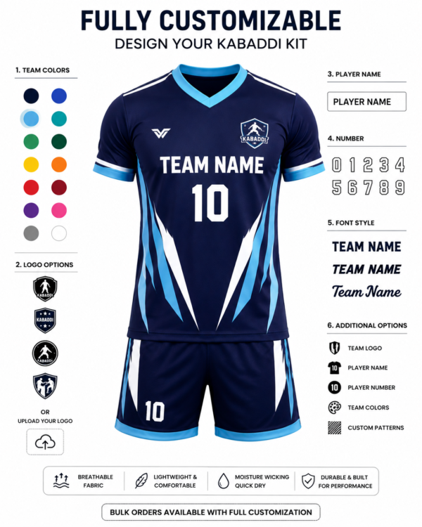 Premium Kabaddi Kit for Students T-Shirt and Shorts Set Lifestyle View
