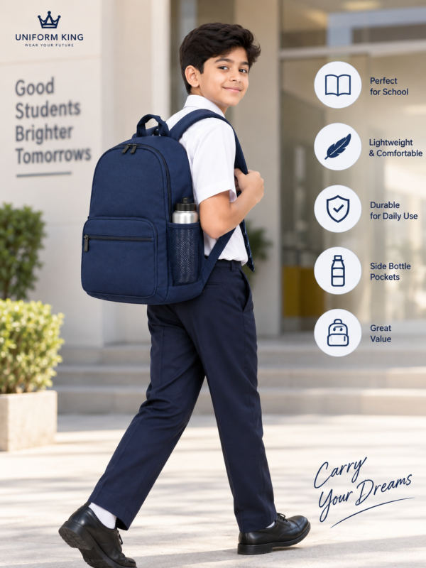 Student Walking with Essential School Backpack - School Lifestyle Pose