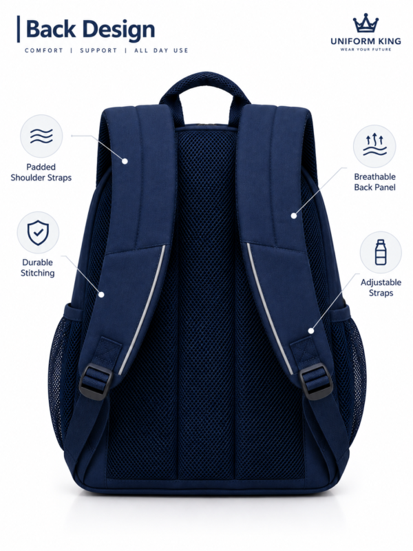 Everyday School Backpack - Breathable Back Panel and Padded Shoulder Straps
