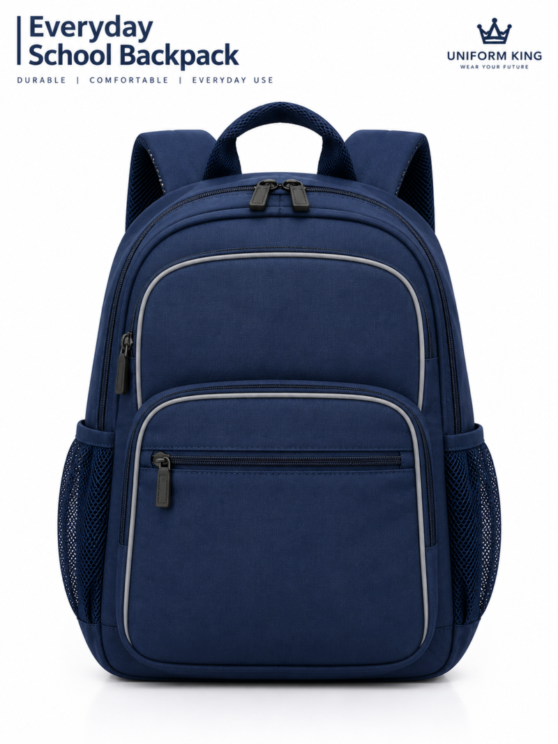 Everyday School Backpack for Students - Front View with Double Compartments