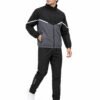 Man wearing running jacket and trouser sports uniform