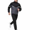 Athletic running track suit set for men action pose