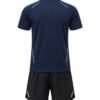 Back view of running T-shirt and shorts combo