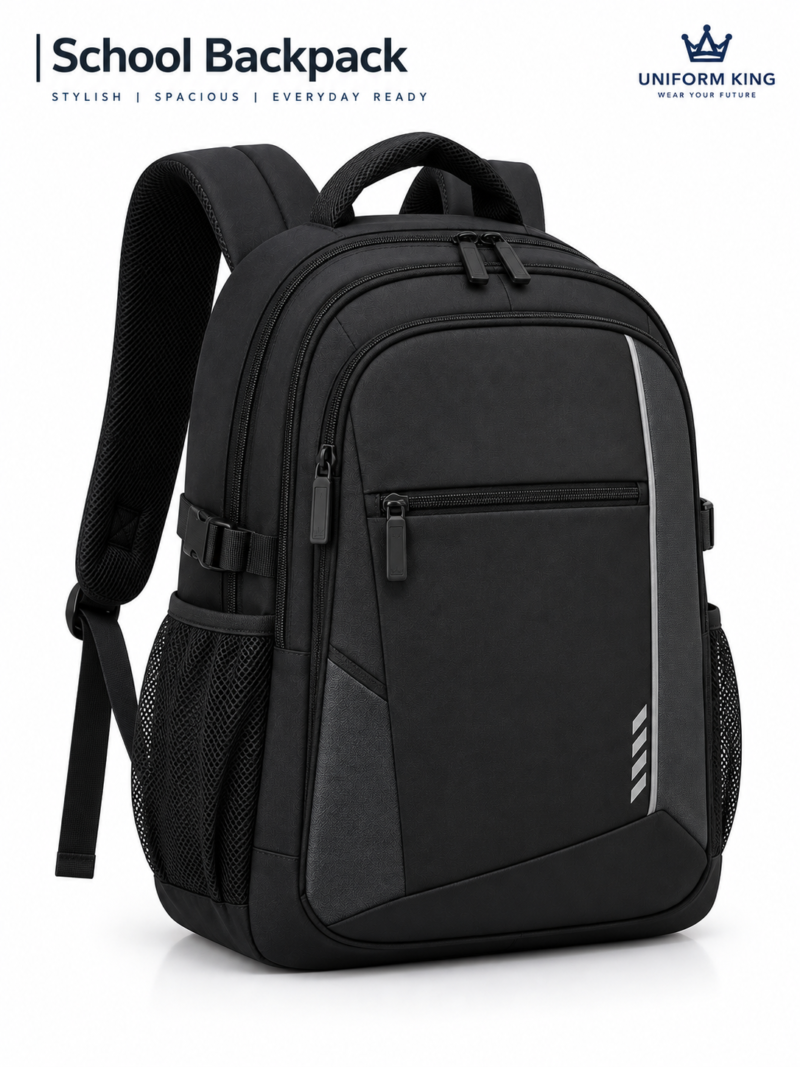 Premium School Backpack for Students - Structured Multi-Compartment Front View