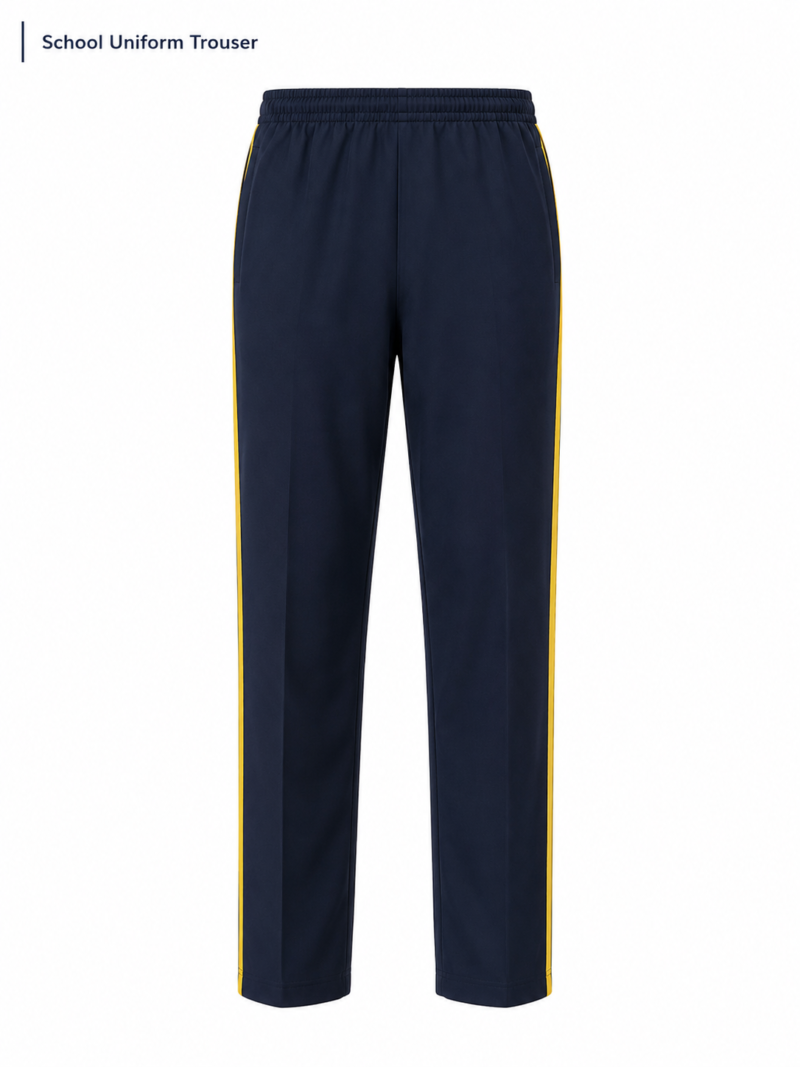 Premium School Uniform Lower School Track Pants for Students Front View