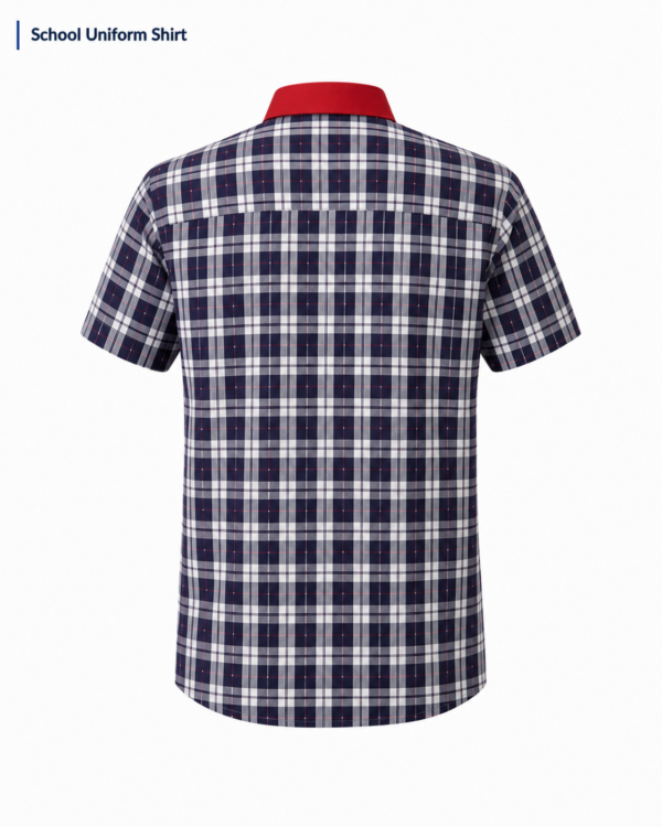 Premium School Uniform Shirt Half Sleeve for Students Side Pose